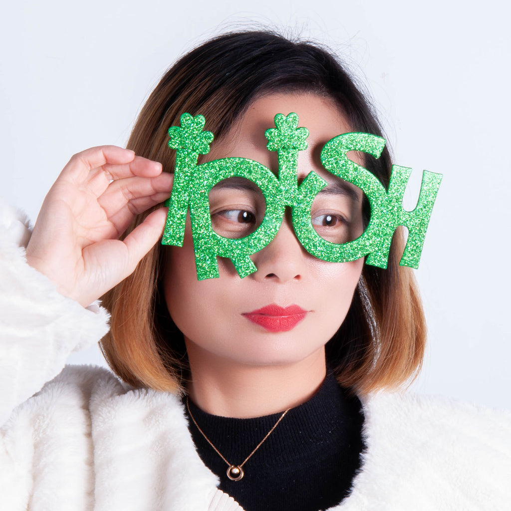 St. Patrick's Day Party Glasses Irish Holiday Supplies Photo Prop Dress Up Funny Glasses