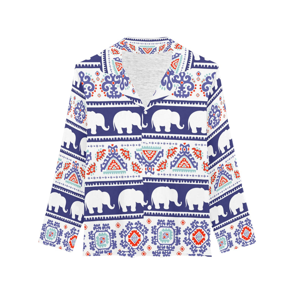 Women's Long Sleeve Pajama Shirt(Sets 02)