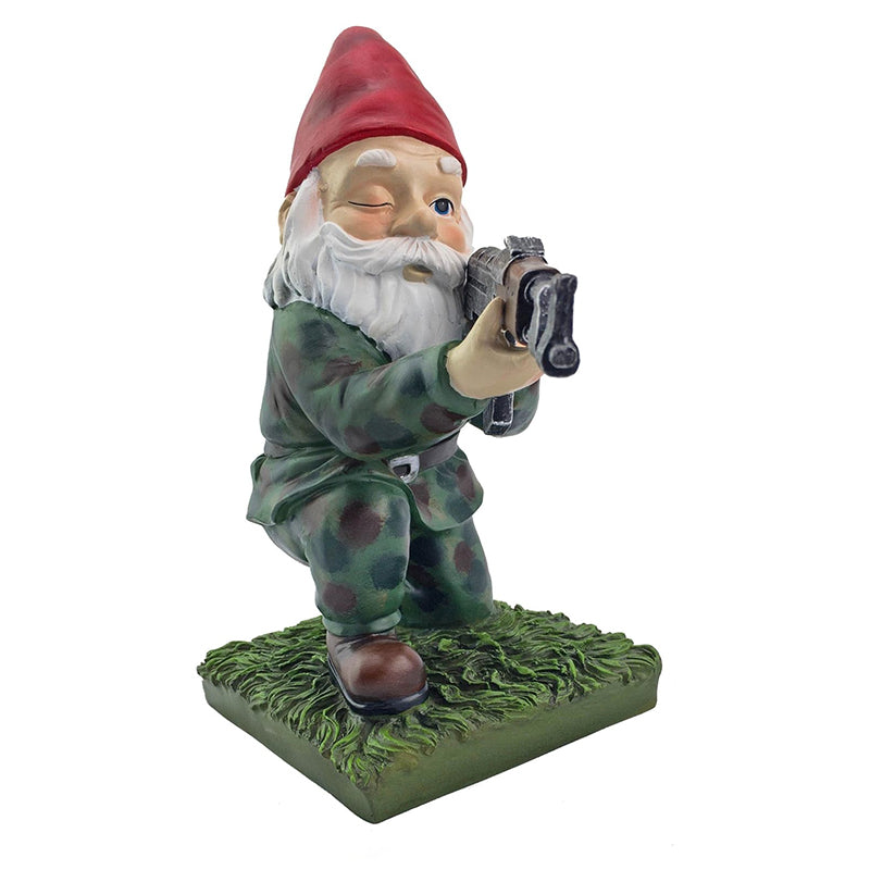 Funny Army Gnome Garden Statue, Resin Desk Ornament, Outdoor Garden Dwarf Decor (3pcs, 2025 New)